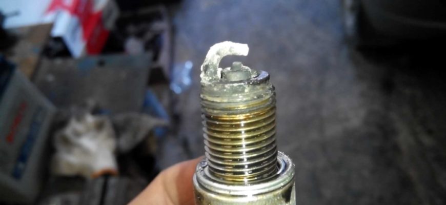 Появился белый налет на свечах зажигания - диагностика и ремонт