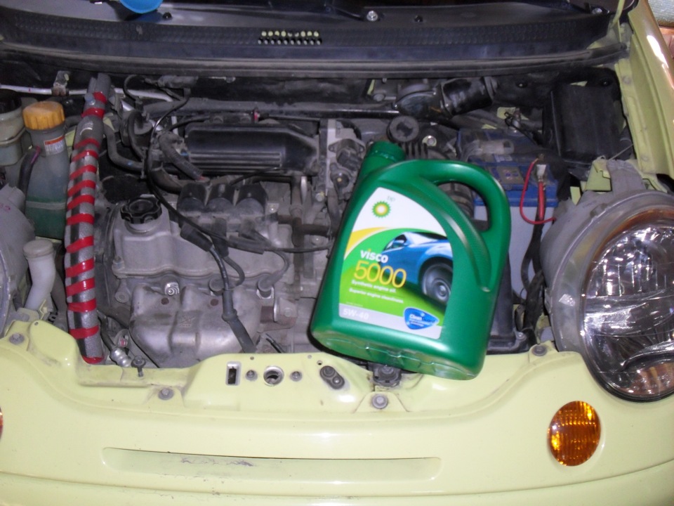 Особенность замены масла в двигателе Daewoo Matiz