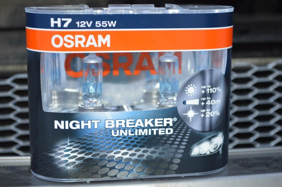 Лампы h7 Night Breaker Unlimited — обзор характеристик